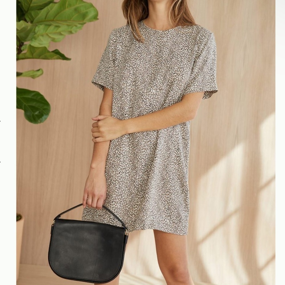 Jenni Kayne Leopard Shirt Dress in size S